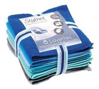 Lavette microfibre bouclée - STYLNET - Multi-usages - 30x30 cm - Lot de 8