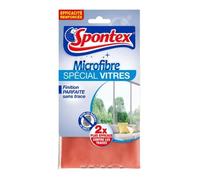 SPONTEX - Microfibre Spécial Vitres XXL - Nettoie et élimine les traces de doigts - Fait briller - 2x plus efficace contre les traces