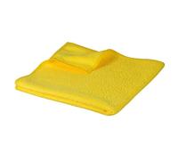 Lavettes microfibre à bouclettes jaune par 10