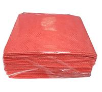 LAVETTES POUR LA TRAITE ET SALLE DE TRAITE - 40 X 35 CM - ANTIBACTÉRIENNE - RÉSISTANTE - USAGE LONG - PAQUET DE 25 (Rouge)