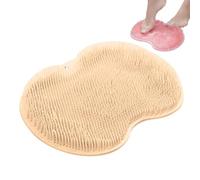 Laveur De Pieds De Douche, Massage Bain De Pied, Bassine Pied, Brosse Pieds Douche Tapis, Masseur Pied, Pediluve Piscine, Silicone Shower Foot Brush Pad, Avec Antidérapant Et Poils Forts Dou (Jaune)