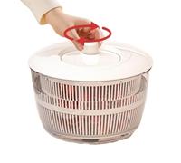 Laveuse à fruits, ensemble de conteneurs de passoire, panier de vidange à manivelle avec couvercle pour le nettoyage de la cuisine, outil de rinçage des aliments pour riz, baies, pâtes, utilisation en
