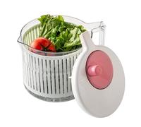 Laveuse à fruits robuste, ensemble de bols rotatifs portables à manivelle pour séchoir à laitue, kit d'outils de lavage de cuisine, récipient de préparation de salade avec style moderne, outil de