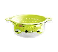 Laveuse de fruits double couche - Ensemble de paniers d'égouttage grenouille, passoire de cuisine 2 en 1 | Passoire de rinçage de légumes en forme d'animal mignon, bol de bassin en plastique de qualit