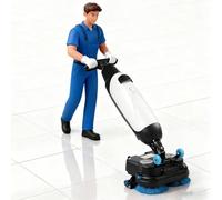 Laveuse de Sols Professionnelle, Largeur de Nettoyage de 43 Cm, pour Le Nettoyage de Grandes Surfaces sur Différents Types de Sols, Capacité de Couverture de 1200 M²/h Grey-110V