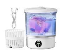 Laveuse de sous-vêtements portable - Mini machine à laver rechargeable de 3 L, appareil de lavage compact imperméable et antidérapant, panier de séchage pliable, rotative, kit de nettoyage é