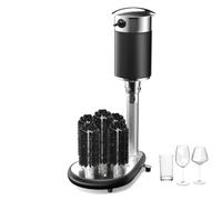 Laveuse électrique de verre, machine de nettoyage automatique à 360°, 5 brosses en acier inoxydable pour polir les verres à vin dans les hôtels, bars, restaurants et cafés