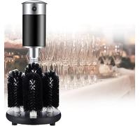 Laveuse électrique pour verre à vin, 1200 tasses/h, avec 5 têtes de brosse, idéale pour les verres à champagne et les tasses à bière, polissage rapide et efficace
