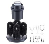 Laveuse électrique pour verre à vin, 5 brosses, sortie 600-800 pièces/h, diamètre de 5,1 à 9,9 cm, idéal pour les bars et cafés