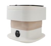 Laveuse Pliable Portative Multifonctionnelle pour Vêtements, Sous-vêtements et Chaussettes de bébé avec Fonction de Déshydratation Intégrée (Kaki)