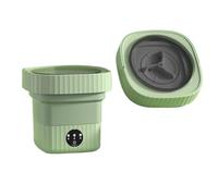 Laveuse portable Machine À Laver Portable Pliable De 6 L Avec Essoreuse For Vêtements, Maison, Sous-vêtements, Chaussettes, Mini-laveuse Ultrasons pour camping, dortoirs et appartements(Green)