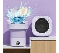 Laveuse portable pliable 9 L avec lecteur Blu-ray 360°, mini-laveuse à écran tactile pour petites pièces, camping, voyage en camping-car