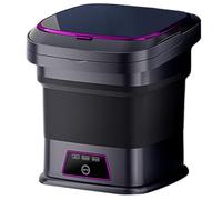 Laveuse portative 13L 3 modes mini machine à laver pliable avec tuyau de vidange, poignée et ventouse machine à laver pour sous-vêtements chaussettes vêtements de bébé