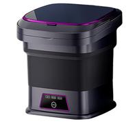 Laveuse portative, laveuse portative 13L 3 modes mini machine à laver pliable avec tuyau de vidange, poignée et ventouse petite machine à laver pour sous-vêtements chaussettes vêt