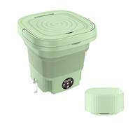 Laveuse Pratique 8L Lave-linge Avec Multifonction Pliable 30x30x29cm Machine À Laver À Godet Unique Pour Camping, Voyage, Voiture, Camping-car, Dortoirs(Green)