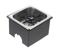 Laveuse-rinceuse à Verres 1 Set en Acier Inoxydable pour Bar | Rinçage Automatique, Jet Multi-angle, Nettoyage Rapide et Complet, Tuyau en Silicone