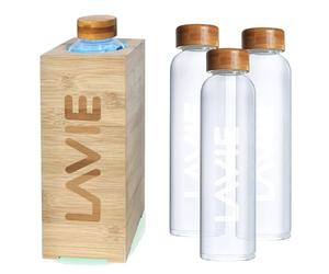 LaVie Premium - Purificateur d'eau Bambou Innovant à lumière UVA, sans Consommable. Transformez Votre Eau du Robinet en Eau Douce et Délicieuse en 15 MN - Pack 4 L