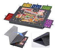 Lavievert Planche de Puzzle Inclinable 2 en 1 - Support et Housse, Plateau en Feutre Léger Avec 6 Tiroirs pour Adultes et Enfants, Table Portable Jusqu'à 1000 Pièces