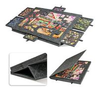 Lavievert Planche de Puzzle Inclinable 2 en 1 - Support et Housse, Plateau en Feutre Léger Avec 6 Tiroirs pour Adultes et Enfants, Table Portable Jusqu'à 1000 Pièces
