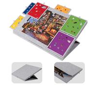 Lavievert Planche de puzzle inclinable de 1500 pièces avec support et housse 2 en 1, plateau de puzzle léger en feutre avec 6 tiroirs colorés, table de puzzle portable avec rangement pour adultes -