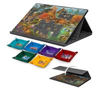 Lavievert Planche de puzzle portable de 1000 pièces avec 6 plateaux de tri colorés, planche de puzzle inclinable avec support et housse 2 en 1, plateau de tapis de puzzle léger avec réglages d'angle