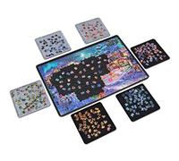 LAVIEVERT Planche de puzzle pour rangement avec 6 plateaux tri jusqu'à 1000 pièces Noir