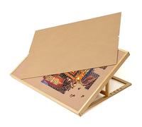 Lavievert Planche de Puzzle réglable avec Couvercle - Chevalet en Bois pour Adultes - Table de Puzzle Portable et inclinable avec Surface antidérapante pour Puzzles jusqu'à 1500 pièces