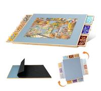 Lavievert Planche de puzzle rotative et inclinable 2 000 pièces table réglable avec chevalet intégré rangement pour adultes