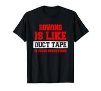L'aviron est comme du Ruban adhésif - Il répare Tout ce Qui est drôle d'aviron T-Shirt Graphique avec Valeur, Homme, Noir, XL