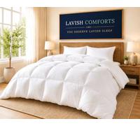 Lavish Comforts Couette Alternative au Duvet avec languettes Lavable pour Toutes Les Saisons (très Grand lit californien)