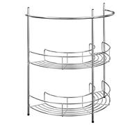 Lavish Home Étagère de Rangement sur Pied - Étagère compacte sous l'évier avec 2 étagères de Rangement et Porte-Serviettes, Standard, chromé