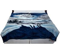 Lavish Home Heavy Thick Plush Mink Blanket, 8-Pound, Wolf