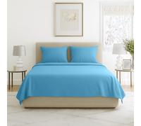 Lavish Home Parure de lit 1200, Bleu, Queen Size