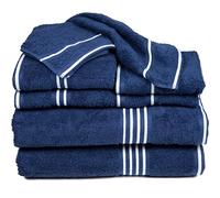 Lavish Home Rio - Lot de 8 Serviettes 100% Coton - Bleu Marine