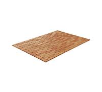 Lavish Home Tapis de Bain en Bambou Naturel respectueux de l'environnement, antidérapant, Enroulable en Treillis, pour intérieur ou extérieur, Baignoire, Douche, Sauna, Jacuzzi