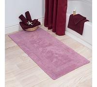 Lavish Home Tapis de Bain en Coton Peluche Lavable en Machine pour Salle de Bain, Cuisine ou buanderie (152,4 x 61 cm, Rose)