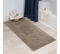 Lavish Home Tapis de Bain en Coton Peluche Lavable en Machine pour Salle de Bain, Cuisine ou buanderie (152,4 x 61 cm, Taupe)