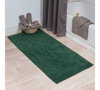 Lavish Home Tapis de Bain en Coton Peluche Lavable en Machine pour Salle de Bain, Cuisine ou buanderie - 152,4 x 61 cm (Vert)