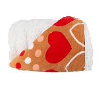 Lavish Home Throw Blanket, Fleece/Sherpa, Red Hearts