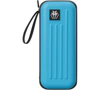 Lavishio Étui pour fléchettes en acier ou à pointe souple, peut contenir 3 fléchettes et autres accessoires, avec tube de rangement intégré et poche pour fléchettes, pointes, tiges, etc., bleu clair