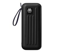 Lavishio Étui pour fléchettes en acier ou à pointe souple, peut contenir 3 fléchettes et autres accessoires, avec tube de rangement intégré et poche pour fléchettes, pointes, tiges, etc., Noir