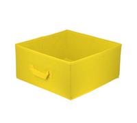 lavita Boîte de rangement en tissu | Boîtes de rangement pliantes 31 x 31 x 15 cm | Tiroir Boîte de rangement Tiroir | Systèmes de rangement pour les vêtements | 1 pièce (jaune)