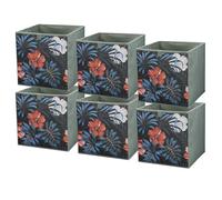 lavita Boîte de rangement en tissu | Boîtes de rangement pliantes 31 x 31 x 31 cm | Tiroir Boîte de rangement Tiroir | Systèmes de rangement pour les vêtements | prairie | 6 pièce