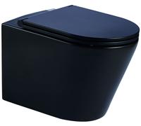 LaVita Galve cuvette wc avec abattant à descente lente suspendue oui noir mat 5908211415420