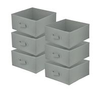 lavita Lot de 6 boîtes de rangement pliables - 31 x 31 x 15 cm - Boîte de rangement pour tiroirs - Systèmes de rangement pour vêtements - Rangement et organisation des vêtements - Gris clair