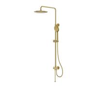 Lavita Orion Ensemble de douche doré brossé, avec douche à effet pluie, sans robinet, design moderne