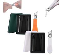 Lavito Nail Clipper, Caurat Slanted Nail Clippers, Wide Jaw Opening Anti-Splash Slanted Nail Clipper, Ultra Sharp Large Anti-Splash 25° Slant Edge Nailclipper for Women and Men (White+Orange)