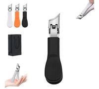 Lavito Nail Clipper,Lavito wide jaw opening anti-splash slanted nail clipper,Curved Toenail Clippers,No Mess,Achieve A Flawless Cut With Ease For Women Men (C)