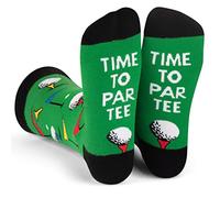 Lavley Chaussettes de golf amusantes - Cadeau amusant pour les golfeurs - Taille unique unisexe - Idéales pour les anniversaires ou les cadeaux de Noël, Time to Par Tee, taille unique