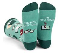 Lavley Chaussettes de lecture et de livre - Cadeau amusant pour les amateurs de livres - Chaussettes confortables pour homme et femme - Idéales pour les anniversaires ou Noël, Do Not Disturb I'm
